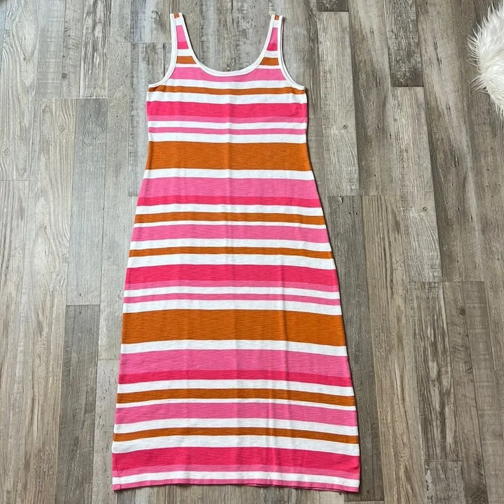 Tommy Bahama Casual Scoop Neck Stripe Maxi Dress XS